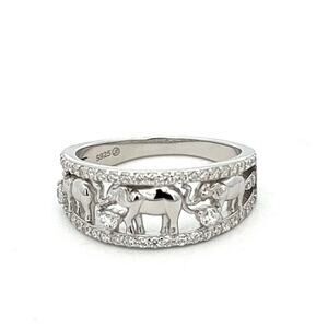 Lucky Elephant Ring 925 Sterling Silver Size 6